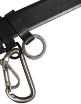 Dolce & Gabbana Black Key Ring Clip Attachments Buckle Belt