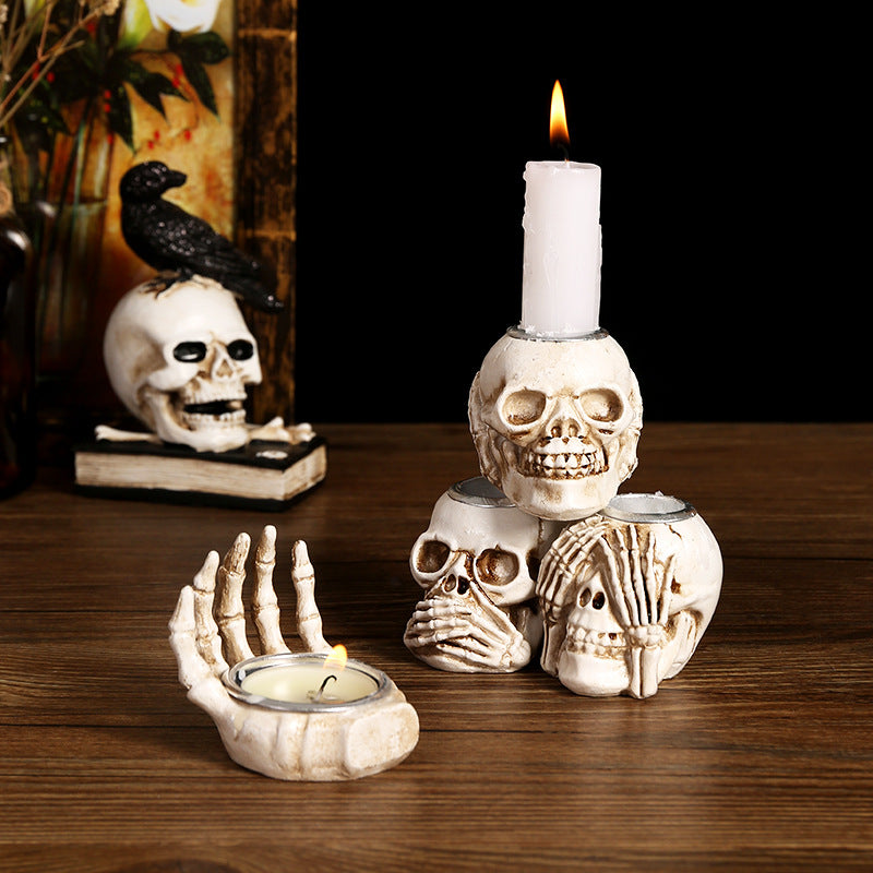 Day of the Dead Skull Resin Ornament for Home Decor