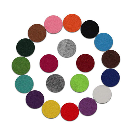 200 Pieces Car Diffuser Aromatherapy Diffuser Necklace Replacement Pads Replacement Felt Pads Essential Oil Diffuser Locket Necklace Refill Pads 17.5mm Diameter Multi-Color