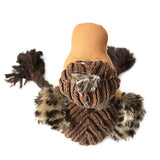 Three-Color Corduroy Bird Plush Pet Toy with Rope