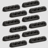 Apromisith USB Cable Organizer Clips Cord Holder12 Packs (3-Slots) Black Self Adhesive Desk Cord Cable Management