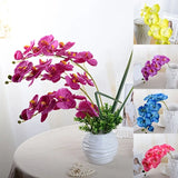 8 Heads Waterproof Artificial Orchids for Home Decor