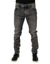 Dolce & Gabbana Gray Cotton Stretch Slim Fit Men Denim Jeans