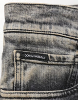 Dolce & Gabbana Gray Cotton Stretch Slim Fit Men Denim Jeans