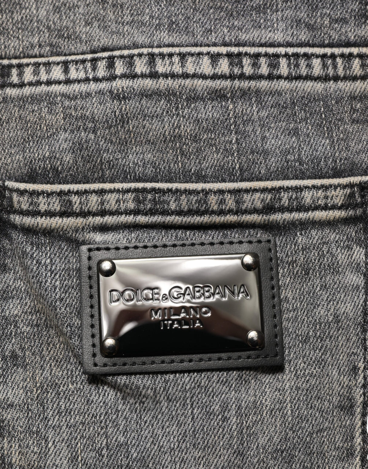 Dolce & Gabbana Gray Cotton Stretch Slim Fit Men Denim Jeans