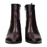 Celine Red Leather Ankle Boots