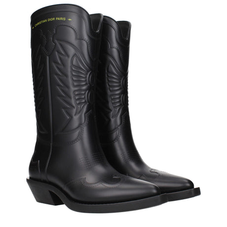 Christian Dior Black Cotton Boots