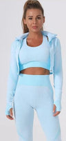 Seamless Jacket Zipper Suit for Fitness Yoga Wear