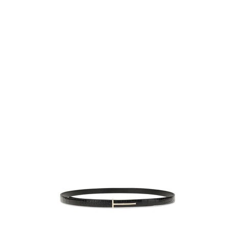 Tom Ford Black Leather Regular Belt