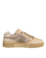 Dolce & Gabbana Beige Leather Miami Low Top Sneakers Men Shoes