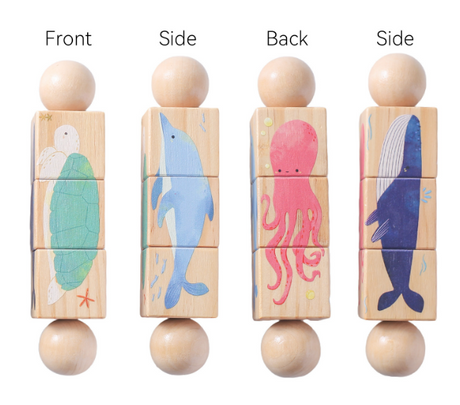 Kids' Handbell Wooden Animal Puzzle