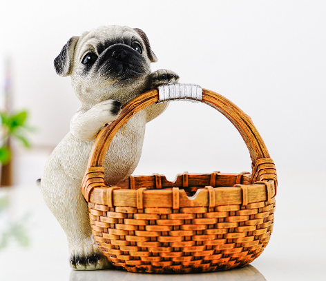 Dog Home Decor Figurine and Key Storage Box