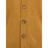 Brooksfield Yellow Fleece Wool Cardigan