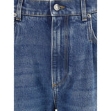 Dolce & Gabbana Blue Cotton Relaxed Fit Jeans
