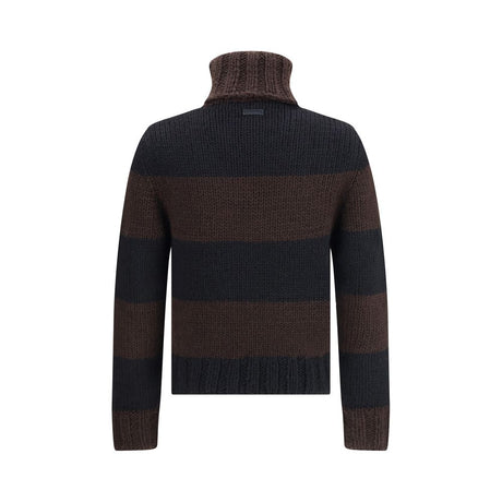 Dolce & Gabbana Brown Wool Turtleneck