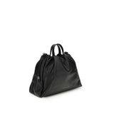 Brunello Cucinelli Black Calf Leather Bos Taurus Shoulder Bag