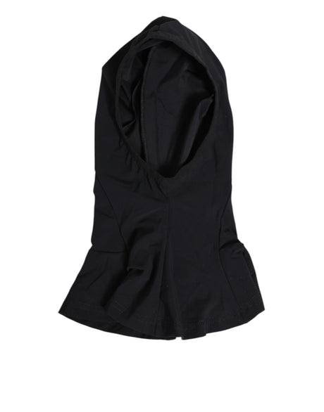 Dolce & Gabbana Black Nylon Elastane Balaclava Hood Face Cover Hat