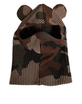 Dolce & Gabbana Multicolor Camouflage Balaclava Mask Men Cap One Size Hat