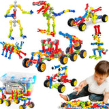 STEM Building Toys for 3 4 5 6 7 8 Year Old Boys Girls 125 Pcs Stem Toys for 5 Year Old Building Blocks Educational STEM Kit Learning Creative Toys for 3-5 4-8 5-7 6-8 Kids Birthday Gifts for Kids