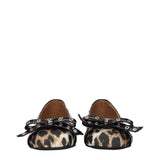 Ganni Brown Fabric Ballet Flats