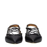 Moschino Black Leather Flats
