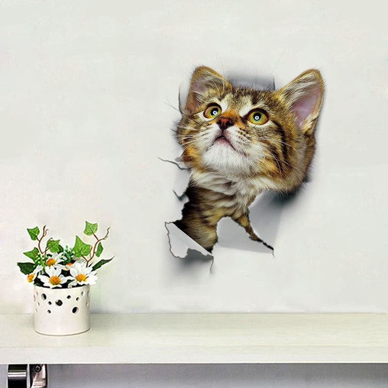 3D Self-Adhesive Cat Wall Stickers for Home Decor
