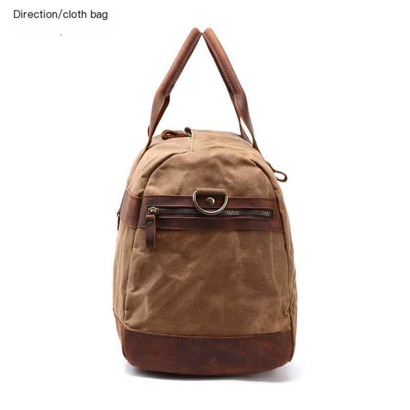 Vintage Waxed Canvas Travel Bag for Camping and Storage