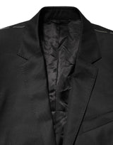 Dolce & Gabbana Dark Gray Single Breasted Men Coat MARTINI Blazer