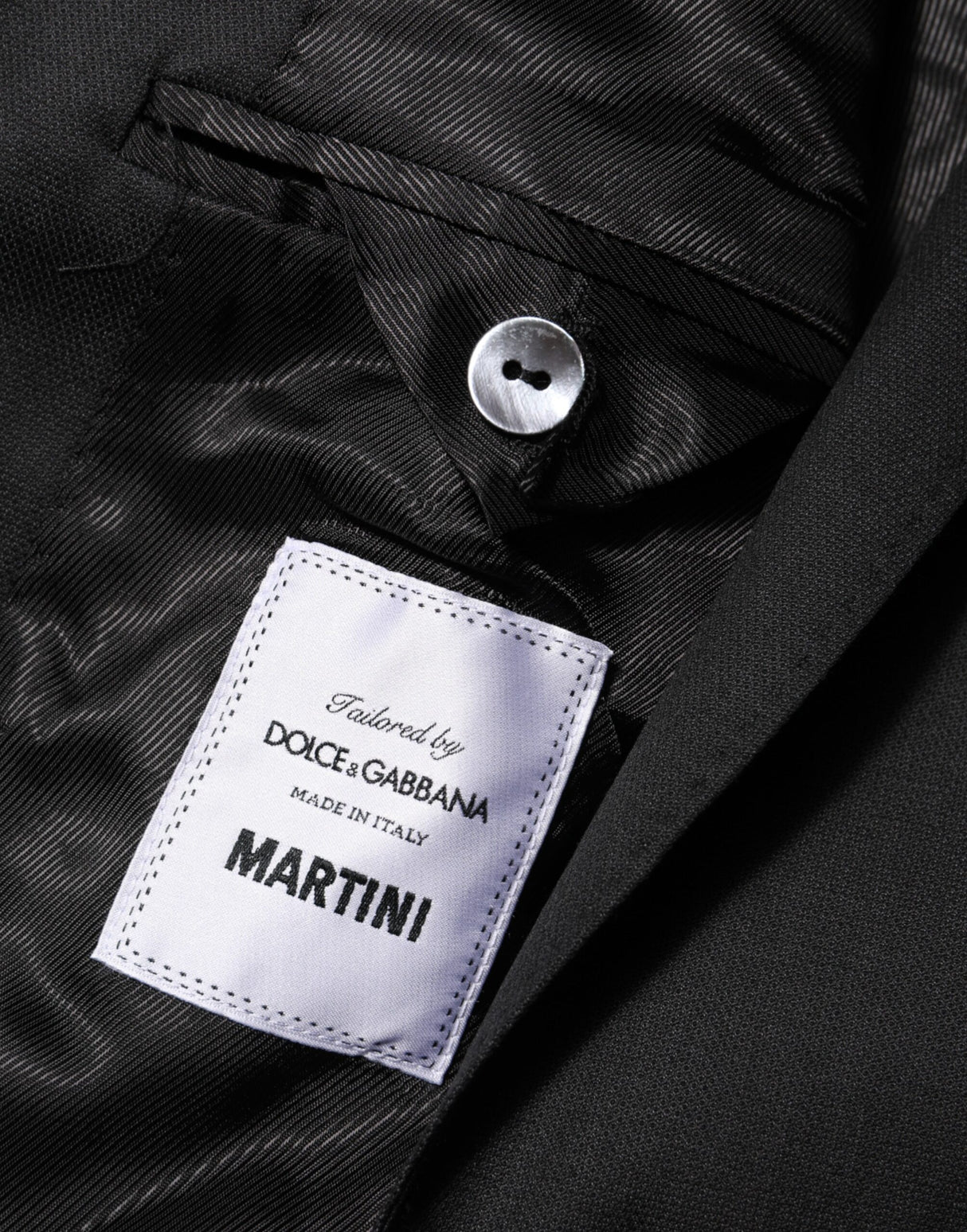 Dolce & Gabbana Dark Gray Single Breasted Men Coat MARTINI Blazer