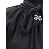 Max Mara Black Silk Blouse