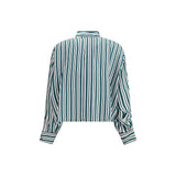 Max Mara Bicolor Silk Pattern Shirt