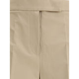Max Mara Beige Cotton Casual Pants