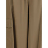 Max Mara Beige Cotton Cargo Pants