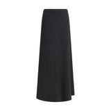 Max Mara Black Viscose Long Skirt