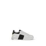 Philipp Plein White Calf Leather Bos Taurus Athletic Sneakers