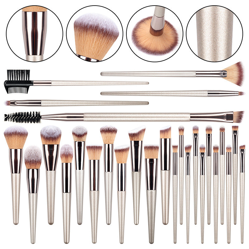 10-Piece Makeup Brush Set in Champagne Gold (Single Item)