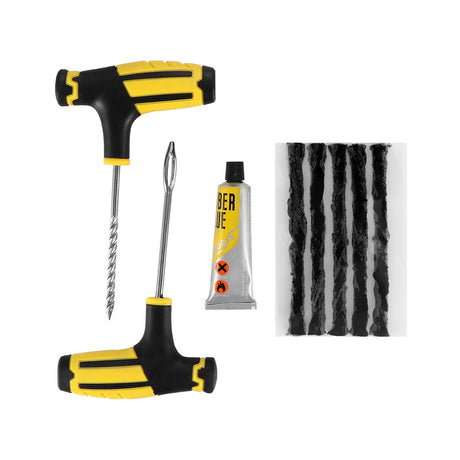 Car and Motorcycle Tire Repair Tool Kit with Glue