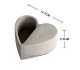 Creative Heart-Shaped Concrete Planter for Succulents