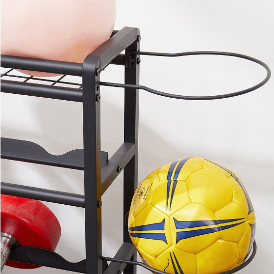 4-tier Metal Storage Shelves With Rolling Wheels