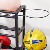 4-tier Metal Storage Shelves With Rolling Wheels