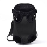 yelesley Dog Kangaroo Pouch Front Pet Backpack Carrier Wide Straps Shoulder Pads Adjustable Legs Out Pet Backpack Carrier Walking Travel Hiking Camping (L Black)