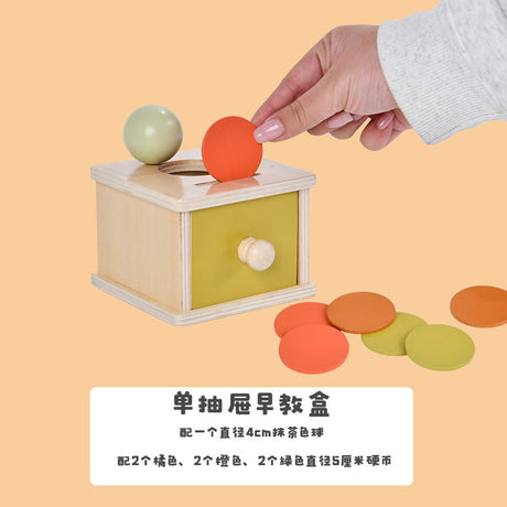 Montessori Wooden Drawer Box for Educational Toys