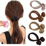 VEDO SHIPIN Chinese Knot Hair Ties for Women 4 Count - Cute High Elastic Thick Hair Ties No Damage Ponytail Holders Hair Accessories for Thick and Thin Hair (Polyester)