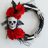 Rose Skull Garland Wreath for Home Holiday Decoration