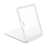Large Lighted Portable Folding Makeup Mirror – Rechargeable, Magnifying, Travel-Friendly