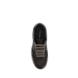 Dolce & Gabbana Brown Calf Leather Bos Taurus Low Top Sneakers