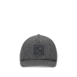 Fendi Gray Wool Cap (Baseball Hat)