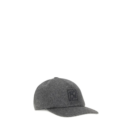 Fendi Gray Wool Cap (Baseball Hat)