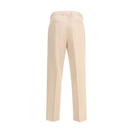 ZEGNA Beige Cotton Dress Pants