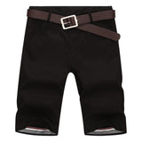 Men's Casual Solid Color Cotton-Linen Shorts